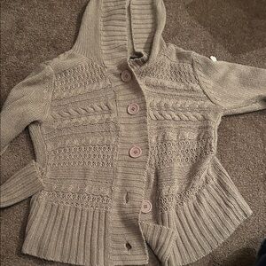 It's Our Time Taupe Hooded Cardigan